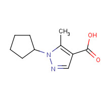 1303797-58-1 1-cyclopentyl-5-methylpyrazole-4-carboxylic acid chemical structure