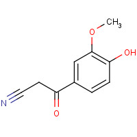 5653-20-3 3-(4-hydroxy-3-methoxyphenyl)-3-oxopropanenitrile chemical structure