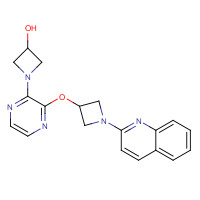 1350603-96-1 1-[3-(1-quinolin-2-ylazetidin-3-yl)oxypyrazin-2-yl]azetidin-3-ol chemical structure