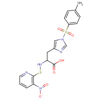 108312-26-1 3-[1-(4-methylphenyl)sulfonylimidazol-4-yl]-2-[(3-nitropyridin-2-yl)sulfanylamino]propanoic acid chemical structure