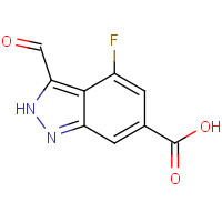885521-73-3 4-fluoro-3-formyl-2H-indazole-6-carboxylic acid chemical structure