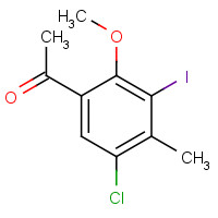 1382995-35-8 1-(5-chloro-3-iodo-2-methoxy-4-methylphenyl)ethanone chemical structure