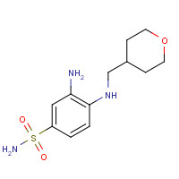 1271003-71-4 3-amino-4-(oxan-4-ylmethylamino)benzenesulfonamide chemical structure