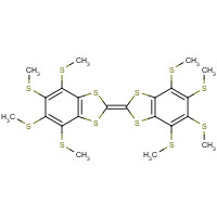 129137-82-2 4,5,6,7-tetrakis(methylsulfanyl)-2-[4,5,6,7-tetrakis(methylsulfanyl)-1,3-benzodithiol-2-ylidene]-1,3-benzodithiole chemical structure