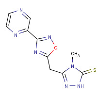 519056-47-4 4-methyl-3-[(3-pyrazin-2-yl-1,2,4-oxadiazol-5-yl)methyl]-1H-1,2,4-triazole-5-thione chemical structure