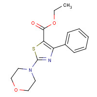 55040-86-3 ethyl 2-morpholin-4-yl-4-phenyl-1,3-thiazole-5-carboxylate chemical structure