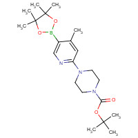 1073355-13-1 tert-butyl 4-[4-methyl-5-(4,4,5,5-tetramethyl-1,3,2-dioxaborolan-2-yl)pyridin-2-yl]piperazine-1-carboxylate chemical structure