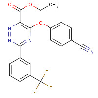 921619-39-8 ethyl 5-(4-cyanophenoxy)-3-[3-(trifluoromethyl)phenyl]-1,2,4-triazine-6-carboxylate chemical structure