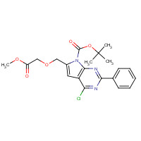 343633-11-4 tert-butyl 4-chloro-6-[(2-methoxy-2-oxoethoxy)methyl]-2-phenylpyrrolo[2,3-d]pyrimidine-7-carboxylate chemical structure