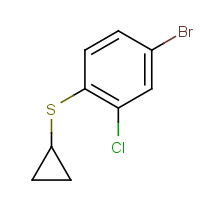 1310947-51-3 4-bromo-2-chloro-1-cyclopropylsulfanylbenzene chemical structure