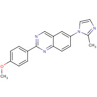 1201902-01-3 2-(4-methoxyphenyl)-6-(2-methylimidazol-1-yl)quinazoline chemical structure