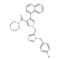 226929-39-1 [1-[[3-[(4-bromophenyl)methyl]imidazol-4-yl]methyl]-4-naphthalen-1-ylpyrrol-3-yl]-morpholin-4-ylmethanone chemical structure