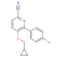 1364677-92-8 6-(4-chlorophenyl)-5-(cyclopropylmethoxy)pyridine-2-carbonitrile chemical structure