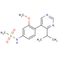 1357094-12-2 N-[3-methoxy-4-(4-propan-2-ylpyrimidin-5-yl)phenyl]methanesulfonamide chemical structure