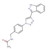 1383702-29-1 N-[[4-[4-(1H-indazol-3-yl)triazol-1-yl]phenyl]methyl]acetamide chemical structure