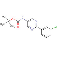 1314390-35-6 tert-butyl N-[2-(3-chlorophenyl)pyrimidin-5-yl]carbamate chemical structure