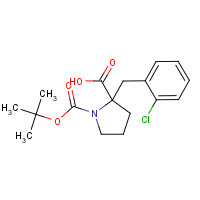 351002-86-3 2-[(2-chlorophenyl)methyl]-1-[(2-methylpropan-2-yl)oxycarbonyl]pyrrolidine-2-carboxylic acid chemical structure