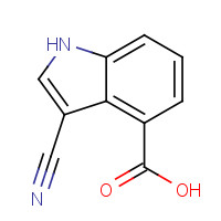 889942-85-2 3-cyano-1H-indole-4-carboxylic acid chemical structure
