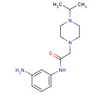 1154878-70-2 N-(3-aminophenyl)-2-(4-propan-2-ylpiperazin-1-yl)acetamide chemical structure