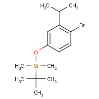 345965-84-6 (4-bromo-3-propan-2-ylphenoxy)-tert-butyl-dimethylsilane chemical structure
