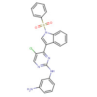 1453198-99-6 3-N-[4-[1-(benzenesulfonyl)indol-3-yl]-5-chloropyrimidin-2-yl]benzene-1,3-diamine chemical structure