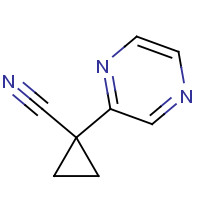 1159734-50-5 1-pyrazin-2-ylcyclopropane-1-carbonitrile chemical structure