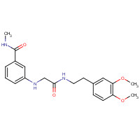104775-36-2 3-[[2-[2-(3,4-dimethoxyphenyl)ethylamino]-2-oxoethyl]amino]-N-methylbenzamide chemical structure