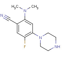 1364837-16-0 2-(dimethylamino)-5-fluoro-4-piperazin-1-ylbenzonitrile chemical structure