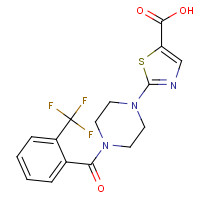 916888-64-7 2-[4-[2-(trifluoromethyl)benzoyl]piperazin-1-yl]-1,3-thiazole-5-carboxylic acid chemical structure