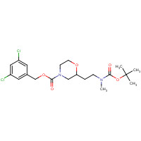 1613513-09-9 (3,5-dichlorophenyl)methyl 2-[2-[methyl-[(2-methylpropan-2-yl)oxycarbonyl]amino]ethyl]morpholine-4-carboxylate chemical structure
