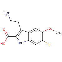 62106-04-1 3-(2-aminoethyl)-6-fluoro-5-methoxy-1H-indole-2-carboxylic acid chemical structure