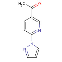 265107-85-5 1-(6-pyrazol-1-ylpyridin-3-yl)ethanone chemical structure