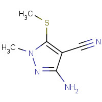 151291-05-3 3-amino-1-methyl-5-methylsulfanylpyrazole-4-carbonitrile chemical structure