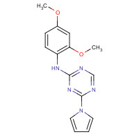 333727-96-1 N-(2,4-dimethoxyphenyl)-4-pyrrol-1-yl-1,3,5-triazin-2-amine chemical structure
