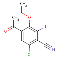 1382998-03-9 4-acetyl-6-chloro-3-ethoxy-2-iodobenzonitrile chemical structure