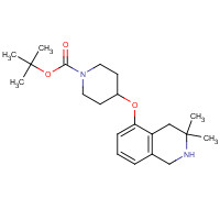 1430564-03-6 tert-butyl 4-[(3,3-dimethyl-2,4-dihydro-1H-isoquinolin-5-yl)oxy]piperidine-1-carboxylate chemical structure