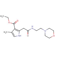 945381-67-9 ethyl 4-methyl-2-[2-(2-morpholin-4-ylethylamino)-2-oxoethyl]-1H-pyrrole-3-carboxylate chemical structure