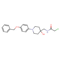 916344-32-6 2-chloro-N-[[4-hydroxy-1-(4-phenylmethoxyphenyl)piperidin-4-yl]methyl]acetamide chemical structure