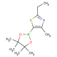 1218789-94-6 2-ethyl-4-methyl-5-(4,4,5,5-tetramethyl-1,3,2-dioxaborolan-2-yl)-1,3-thiazole chemical structure