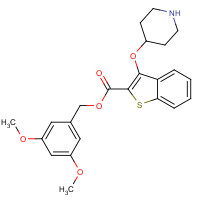 1443208-18-1 (3,5-dimethoxyphenyl)methyl 3-piperidin-4-yloxy-1-benzothiophene-2-carboxylate chemical structure