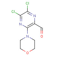 90601-45-9 5,6-dichloro-3-morpholin-4-ylpyrazine-2-carbaldehyde chemical structure