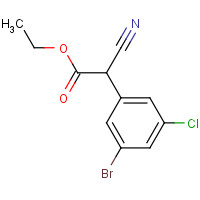 202000-95-1 ethyl 2-(3-bromo-5-chlorophenyl)-2-cyanoacetate chemical structure