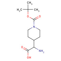 400888-22-4 2-amino-2-[1-[(2-methylpropan-2-yl)oxycarbonyl]piperidin-4-yl]acetic acid chemical structure