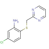 1250894-24-6 5-chloro-2-(pyrimidin-2-ylmethylsulfanyl)aniline chemical structure