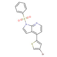 943321-97-9 1-(benzenesulfonyl)-4-(4-bromothiophen-2-yl)pyrrolo[2,3-b]pyridine chemical structure
