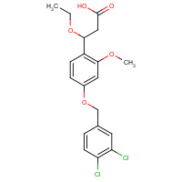 1202575-52-7 3-[4-[(3,4-dichlorophenyl)methoxy]-2-methoxyphenyl]-3-ethoxypropanoic acid chemical structure