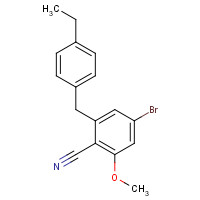 1022983-70-5 4-bromo-2-[(4-ethylphenyl)methyl]-6-methoxybenzonitrile chemical structure
