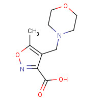 893750-08-8 5-methyl-4-(morpholin-4-ylmethyl)-1,2-oxazole-3-carboxylic acid chemical structure