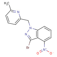 1313408-93-3 3-bromo-1-[(6-methylpyridin-2-yl)methyl]-4-nitroindazole chemical structure