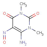 6632-68-4 6-amino-1,3-dimethyl-5-nitrosopyrimidine-2,4-dione chemical structure